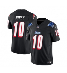 Men New England Patriots 10 Mac Jones Black 2023 F U S E Throwback Limited Stitched Football Jersey Men New England Patriots 10 Mac Jones Black 2023 F U S E Throwback Limited Stitched Football Jersey