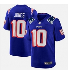 Men New England Patriots 10 Mac Jones Royal Stitc Men New England Patriots 10 Mac Jones Royal Stitc