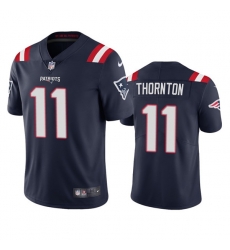 Men New England Patriots 11 Tyquan Thornton Navy Vapor Untouchable Limited Stitched Jersey Men New England Patriots 11 Tyquan Thornton Navy Vapor Untouchable Limited Stitched Jersey