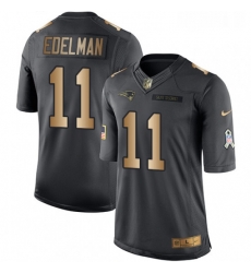 Mens Nike New England Patriots 11 Julian Edelman Limited BlackGold Salute to Service NFL Jersey Mens Nike New England Patriots 11 Julian Edelman Limited BlackGold Salute to Service NFL Jersey