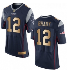 Mens Nike New England Patriots 12 Tom Brady Elite NavyGold Team Color NFL Jersey Mens Nike New England Patriots 12 Tom Brady Elite NavyGold Team Color NFL Jersey