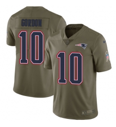 Nike Patriots #10 Josh Gordon Olive Men Stitched NFL Limited 2017 Salute To Service Jersey Nike Patriots #10 Josh Gordon Olive Men Stitched NFL Limited 2017 Salute To Service Jersey