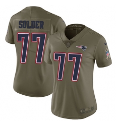Nike Patriots #77 Nate Solder Olive Womens Stitched NFL Limited 2017 Salute to Service Jersey Nike Patriots #77 Nate Solder Olive Womens Stitched NFL Limited 2017 Salute to Service Jersey
