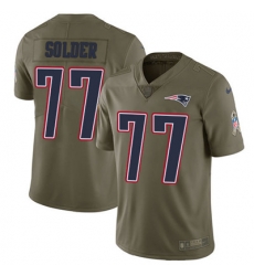 Nike Patriots #77 Nate Solder Olive Youth Stitched NFL Limited 2017 Salute to Service Jersey Nike Patriots #77 Nate Solder Olive Youth Stitched NFL Limited 2017 Salute to Service Jersey
