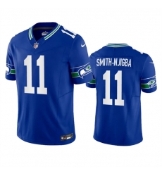 Men Seattle Seahawks 11 Jaxon Smith Njigba Royal 2023 F U S E Vapor Limited Throwback Stitched Jersey Men Seattle Seahawks 11 Jaxon Smith Njigba Royal 2023 F U S E Vapor Limited Throwback Stitched Jersey