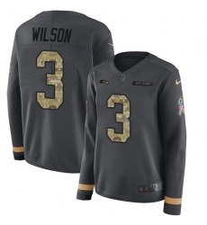 Nike Seahawks #3 Russell Wilson Anthracite Salute to Service Jersey Nike Seahawks #3 Russell Wilson Anthracite Salute to Service Jersey