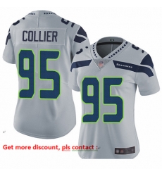 Seahawks 95 L J Collier Grey Alternate Women Stitched Football Vapor Untouchable Limited Jersey Seahawks 95 L J Collier Grey Alternate Women Stitched Football Vapor Untouchable Limited Jersey