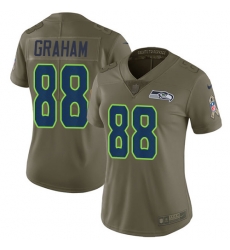 Womens Nike Seahawks #88 Jimmy Graham Olive Stitched NFL Limited 2017 Salute to Service Jersey Womens Nike Seahawks #88 Jimmy Graham Olive Stitched NFL Limited 2017 Salute to Service Jersey