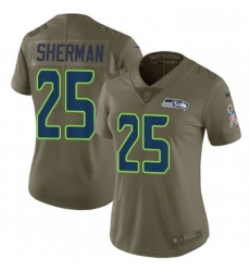 Womens Nike Seattle Seahawks 25 Richard Sherman Limited Olive 2017 Salute to Service NFL Jersey Womens Nike Seattle Seahawks 25 Richard Sherman Limited Olive 2017 Salute to Service NFL Jersey