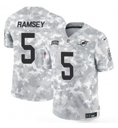 Men Miami Dolphins 5 Jalen Ramsey 2024 F U S E Arctic Camo Salute To Service Limited Stitched Football Jersey Men Miami Dolphins 5 Jalen Ramsey 2024 F U S E Arctic Camo Salute To Service Limited Stitched Football Jersey