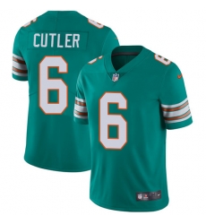 Nike Dolphins #6 Jay Cutler Aqua Green Alternate Mens Stitched NFL Vapor Untouchable Limited Jersey Nike Dolphins #6 Jay Cutler Aqua Green Alternate Mens Stitched NFL Vapor Untouchable Limited Jersey