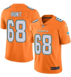 Nike Dolphins 68 Robert Hunt Orange Men Stitched NFL Limited Rush Jersey Nike Dolphins 68 Robert Hunt Orange Men Stitched NFL Limited Rush Jersey