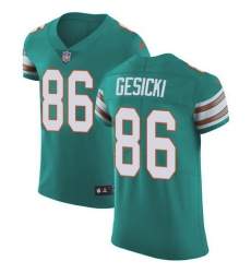 Nike Dolphins #86 Mike Gesicki Aqua Green Alternate Mens Stitched NFL Vapor Untouchable Elite Jersey Nike Dolphins #86 Mike Gesicki Aqua Green Alternate Mens Stitched NFL Vapor Untouchable Elite Jersey