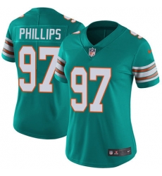 Nike Dolphins #97 Jordan Phillips Aqua Green Alternate Womens Stitched NFL Vapor Untouchable Limited Jersey Nike Dolphins #97 Jordan Phillips Aqua Green Alternate Womens Stitched NFL Vapor Untouchable Limited Jersey
