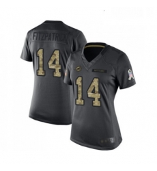 Womens Miami Dolphins 14 Ryan Fitzpatrick Limited Black 2016 Salute to Service Football Jersey Womens Miami Dolphins 14 Ryan Fitzpatrick Limited Black 2016 Salute to Service Football Jersey