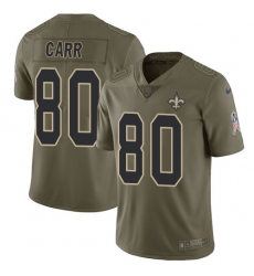 Limited Nike Olive Mens Austin Carr Jersey NFL 80 New Orleans Saints 2017 Salute to Service Limited Nike Olive Mens Austin Carr Jersey NFL 80 New Orleans Saints 2017 Salute to Service