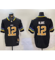 Men New Orleans Saints 12 Chris Olave Black 2024 F U S E Vapor Limited Stitched Jersey 1 Men New Orleans Saints 12 Chris Olave Black 2024 F U S E Vapor Limited Stitched Jersey 1