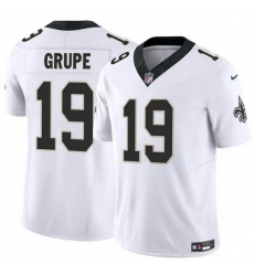Men New Orleans Saints 19 Blake Grupe White 2025 F U S E Vapor Limited Stitched Football Jersey