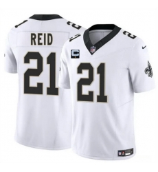 Men New Orleans Saints 21 Justin Reid White 2025 F U S E With 1 Star C Patch Vapor Limited Stitched Football Jersey