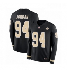 Mens Nike New Orleans Saints 94 Cameron Jordan Limited Black Therma Long Sleeve NFL Jersey Mens Nike New Orleans Saints 94 Cameron Jordan Limited Black Therma Long Sleeve NFL Jersey