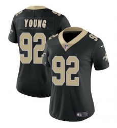 Women New Orleans Saints 92 Chase Young Black Vapor Stitched Game Jersey Women New Orleans Saints 92 Chase Young Black Vapor Stitched Game Jersey