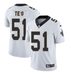 Youth Nike New Orleans Saints 51 Manti Teo Elite White NFL Jersey Youth Nike New Orleans Saints 51 Manti Teo Elite White NFL Jersey