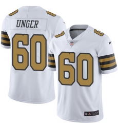 Youth Nike Saints 60 Max Unger White Stitched NFL Limited Rush Jersey Youth Nike Saints 60 Max Unger White Stitched NFL Limited Rush Jersey