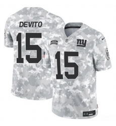 Men New York Giants 15 Tommy DeVito 2024 F U S E Arctic Camo Salute To Service Limited Stitched Football Jersey Men New York Giants 15 Tommy DeVito 2024 F U S E Arctic Camo Salute To Service Limited Stitched Football Jersey