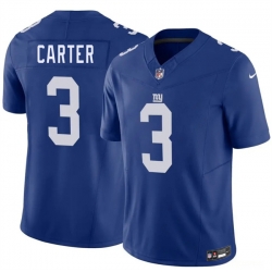 Men New York Giants  3 Abdul Carter Blue 2026 F U S E  Vapor Untouchable Limited Stitched Jersey