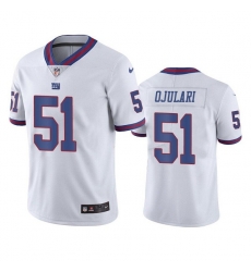 Men New York Giants 51 Azeez Ojulari White Color Rush Limited Stitched Jersey Men New York Giants 51 Azeez Ojulari White Color Rush Limited Stitched Jersey