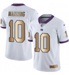 Mens Nike New York Giants 10 Eli Manning Limited WhiteGold Rush NFL Jersey Mens Nike New York Giants 10 Eli Manning Limited WhiteGold Rush NFL Jersey