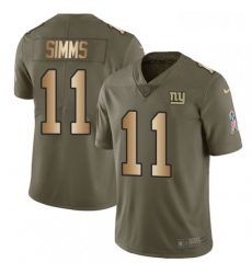 Mens Nike New York Giants 11 Phil Simms Limited OliveGold 2017 Salute to Service NFL Jersey Mens Nike New York Giants 11 Phil Simms Limited OliveGold 2017 Salute to Service NFL Jersey