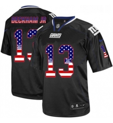 Mens Nike New York Giants 13 Odell Beckham Jr Elite Black USA Flag Fashion NFL Jersey Mens Nike New York Giants 13 Odell Beckham Jr Elite Black USA Flag Fashion NFL Jersey