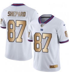 Mens Nike New York Giants 87 Sterling Shepard Limited WhiteGold Rush NFL Jersey Mens Nike New York Giants 87 Sterling Shepard Limited WhiteGold Rush NFL Jersey