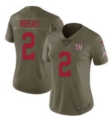 Nike Giants 2 Aldrick Rosas Olive Womens Stitched NFL Limited 2017 Salute to Service Jersey Nike Giants 2 Aldrick Rosas Olive Womens Stitched NFL Limited 2017 Salute to Service Jersey