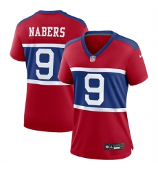 Women New York Giants 9 Malik Nabers Century Red Alternate Vapor Limited Stitched Football Jersey Women New York Giants 9 Malik Nabers Century Red Alternate Vapor Limited Stitched Football Jersey