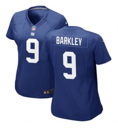 Women New York Giants 9 Matt Barkley Blue Player Stitched Jersey 28Run Small 29 Women New York Giants 9 Matt Barkley Blue Player Stitched Jersey 28Run Small 29
