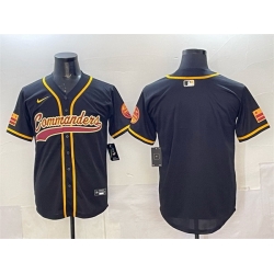 Men Washington Commanders Blank Black Limited Stitched Baseball Jersey