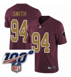 Youth Nike Washington Redskins 94 Preston Smith Burgundy RedGold Number Alternate 80TH Anniversary Vapor Untouchable Limited Stitched 100th anniversary Nec Youth Nike Washington Redskins 94 Preston Smith Burgundy RedGold Number Alternate 80TH Anniversary Vapor Untouchable Limited Stitched 100th anniversary Nec