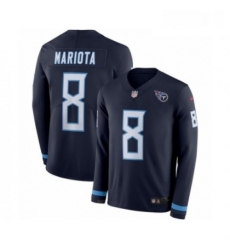 Mens Nike Tennessee Titans 8 Marcus Mariota Limited Navy Blue Therma Long Sleeve NFL Jersey Mens Nike Tennessee Titans 8 Marcus Mariota Limited Navy Blue Therma Long Sleeve NFL Jersey