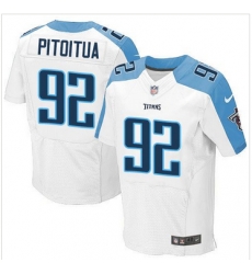 Nike Tennessee Titans #92 Ropati Pitoitua White Mens Stitched NFL Elite Jersey Nike Tennessee Titans #92 Ropati Pitoitua White Mens Stitched NFL Elite Jersey