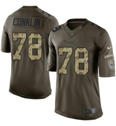 Nike Titans #78 Jack Conklin Green Mens Stitched NFL Limited Salute to Service Jersey Nike Titans #78 Jack Conklin Green Mens Stitched NFL Limited Salute to Service Jersey