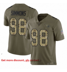 Titans 98 Jeffery Simmons Olive Camo Men Stitched Football Limited 2017 Salute To Service Jersey Titans 98 Jeffery Simmons Olive Camo Men Stitched Football Limited 2017 Salute To Service Jersey