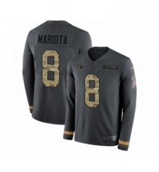 Youth Nike Tennessee Titans 8 Marcus Mariota Limited Black Salute to Service Therma Long Sleeve NFL Jersey Youth Nike Tennessee Titans 8 Marcus Mariota Limited Black Salute to Service Therma Long Sleeve NFL Jersey