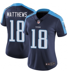 Nike Titans #18 Rishard Matthews Navy Blue Alternate Womens Stitched NFL Vapor Untouchable Limited Jersey Nike Titans #18 Rishard Matthews Navy Blue Alternate Womens Stitched NFL Vapor Untouchable Limited Jersey