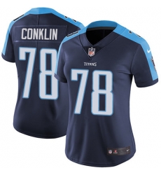 Nike Titans #78 Jack Conklin Navy Blue Alternate Womens Stitched NFL Vapor Untouchable Limited Jersey Nike Titans #78 Jack Conklin Navy Blue Alternate Womens Stitched NFL Vapor Untouchable Limited Jersey