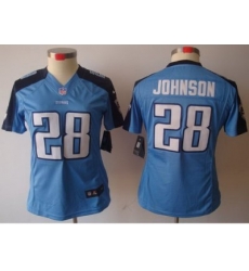 Women Nike Tennessee Titans 28# Chris Johnson Light Blue Game LIMITED NFL Jerseys Women Nike Tennessee Titans 28# Chris Johnson Light Blue Game LIMITED NFL Jerseys