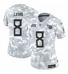 Women Tennessee Titans 8 Will Levis 2024 F U S E Arctic Camo Salute To Service Limited Stitched Football Jersey Women Tennessee Titans 8 Will Levis 2024 F U S E Arctic Camo Salute To Service Limited Stitched Football Jersey