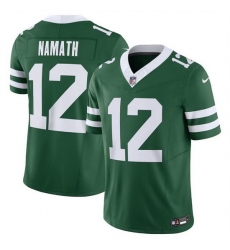 Men New York Jets 12 Joe Namath Green 2024 F U S E Vapor Limited Stitched Jersey Men New York Jets 12 Joe Namath Green 2024 F U S E Vapor Limited Stitched Jersey
