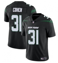 Men New York Jets 31 Tarik Cohen Black Vapor Untouchable Limited Stitched Jersey Men New York Jets 31 Tarik Cohen Black Vapor Untouchable Limited Stitched Jersey